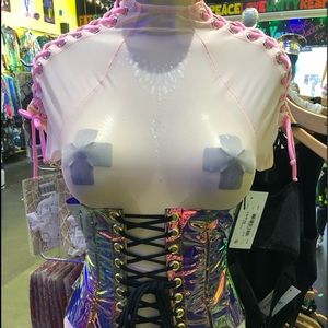 Pink bodysuit for rave